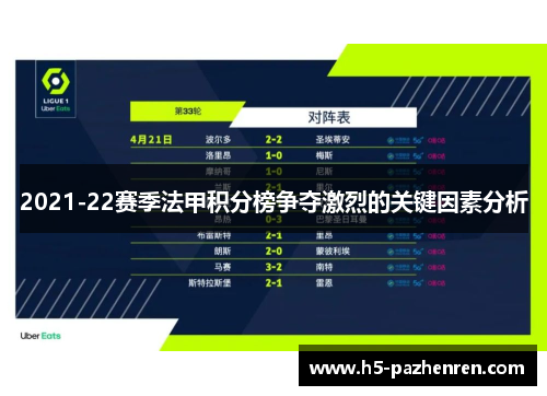 2021-22赛季法甲积分榜争夺激烈的关键因素分析