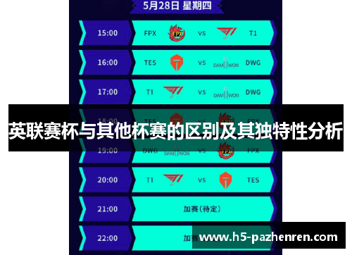 英联赛杯与其他杯赛的区别及其独特性分析 英联赛杯与其他杯赛的区别及其独特性分析